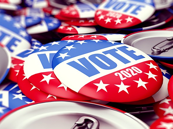 US election badges